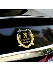 Металлическая эмблема на автомобиль "PEUGEOT" самоклеящаяся